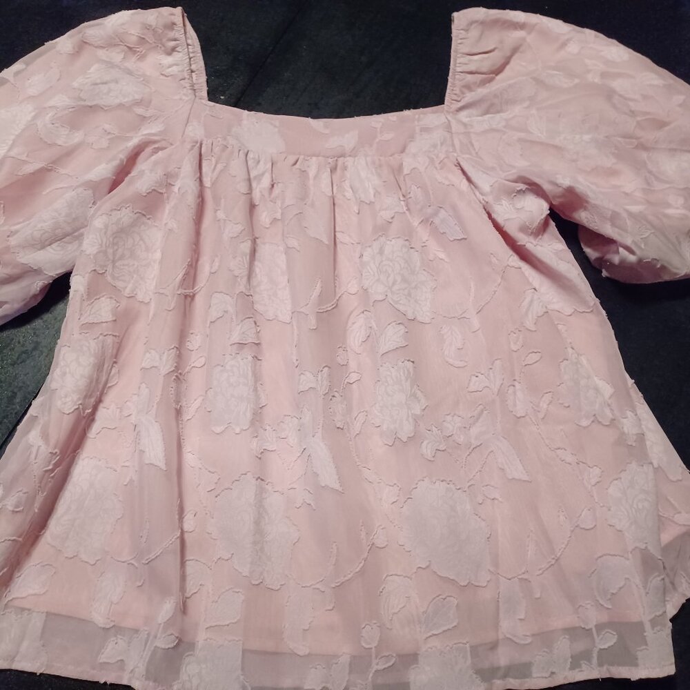 Pink layered top